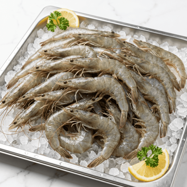 Camarão Branco Vannamei Inteiro 60/70 -Pct de 5kg